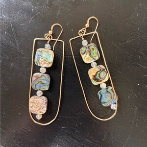Elegant Abalone Shell Dangle Earrings